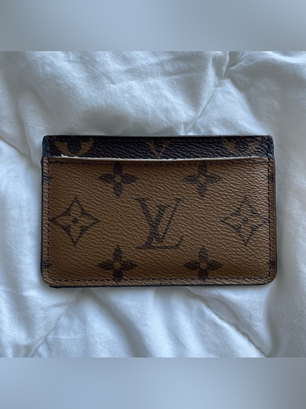 Louis Vuitton Brown Monogram Leather Card Holder